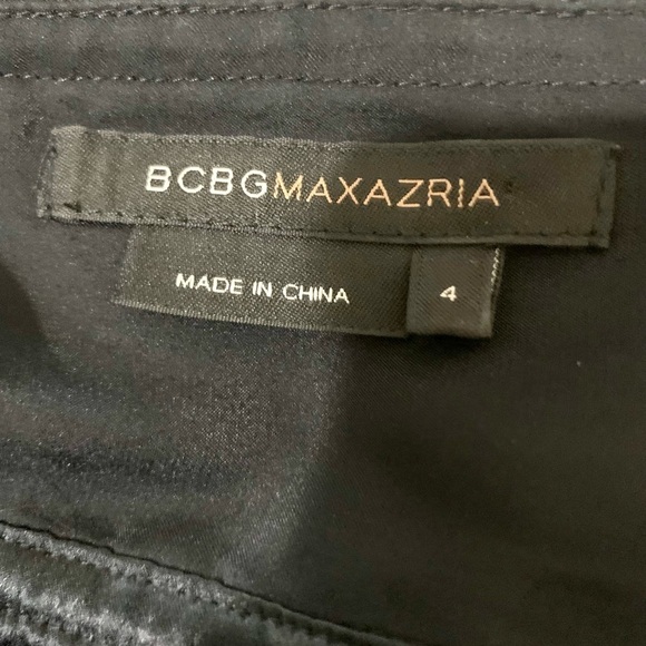 BCBGMAXAZRIA 100%Silk Beading Chiffon BlackDresses Y2K babydoll size 4 luxury - Picture 9 of 10